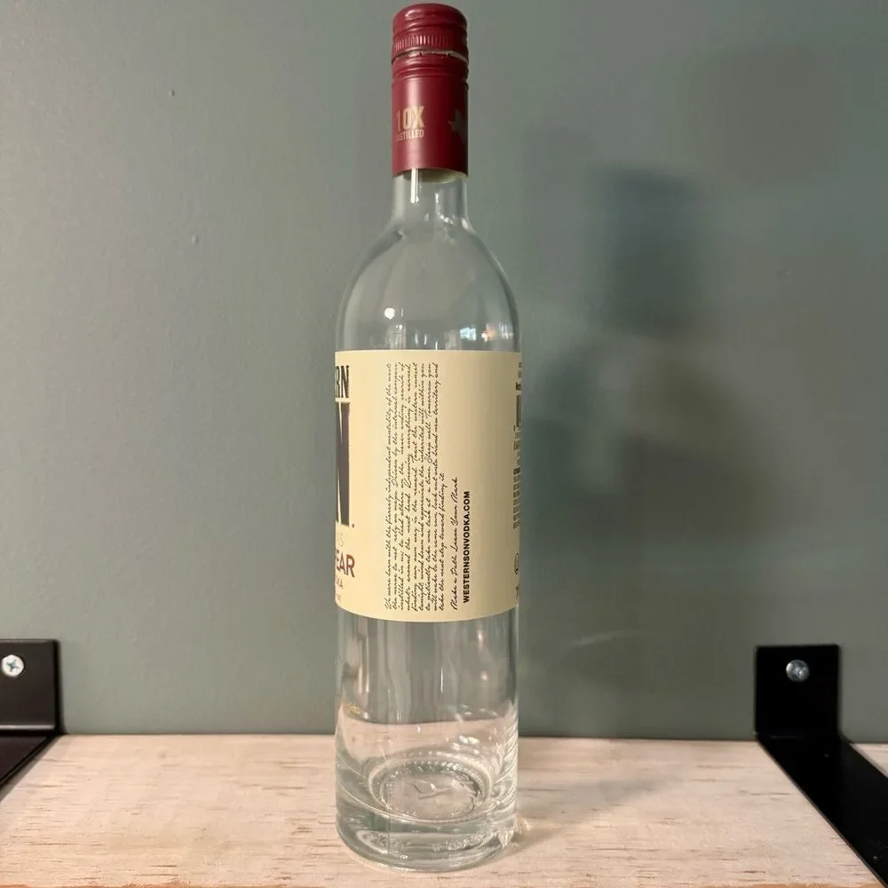 Western Sons Prickly Pear Vodka Empty Liquor Alcohol Bottle | Crafts Upcycle Art